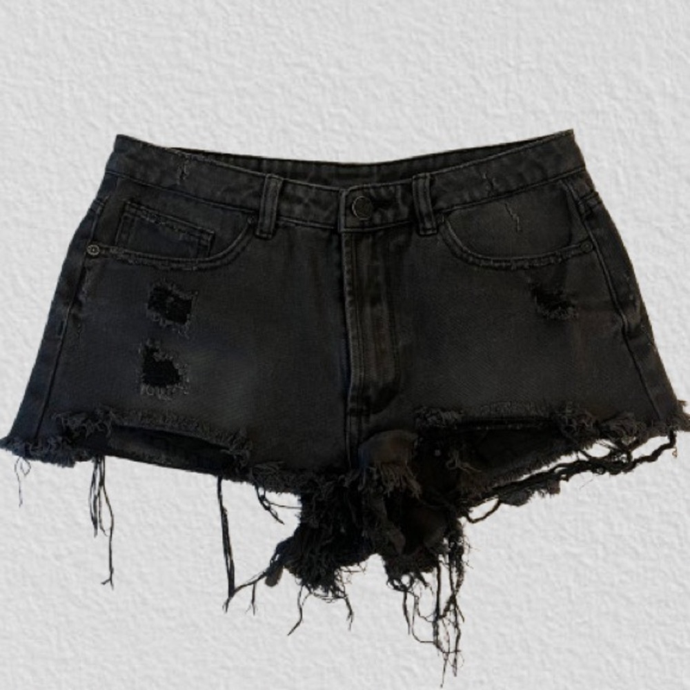 UNIF Black Jean Shorts